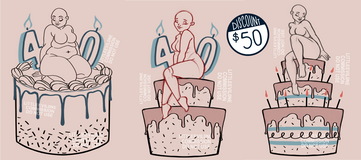 Discount Birthday Cake- $50 Numbers on candles can be changed