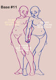 Base 11B- Either or Both individuals in pose base can be any gender